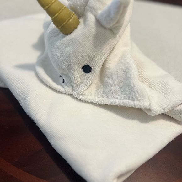 Pottery Barn Kids West Elm Unicorn Hooded Towel Bath Wrap Baby - Picture 4 of 8